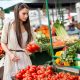 Young woman on the market