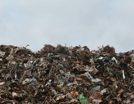 dumpsite under clear sky