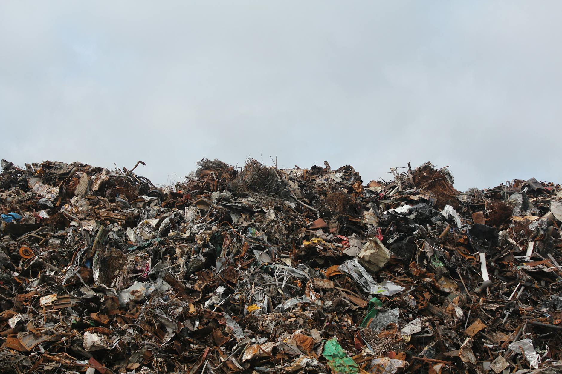 dumpsite under clear sky