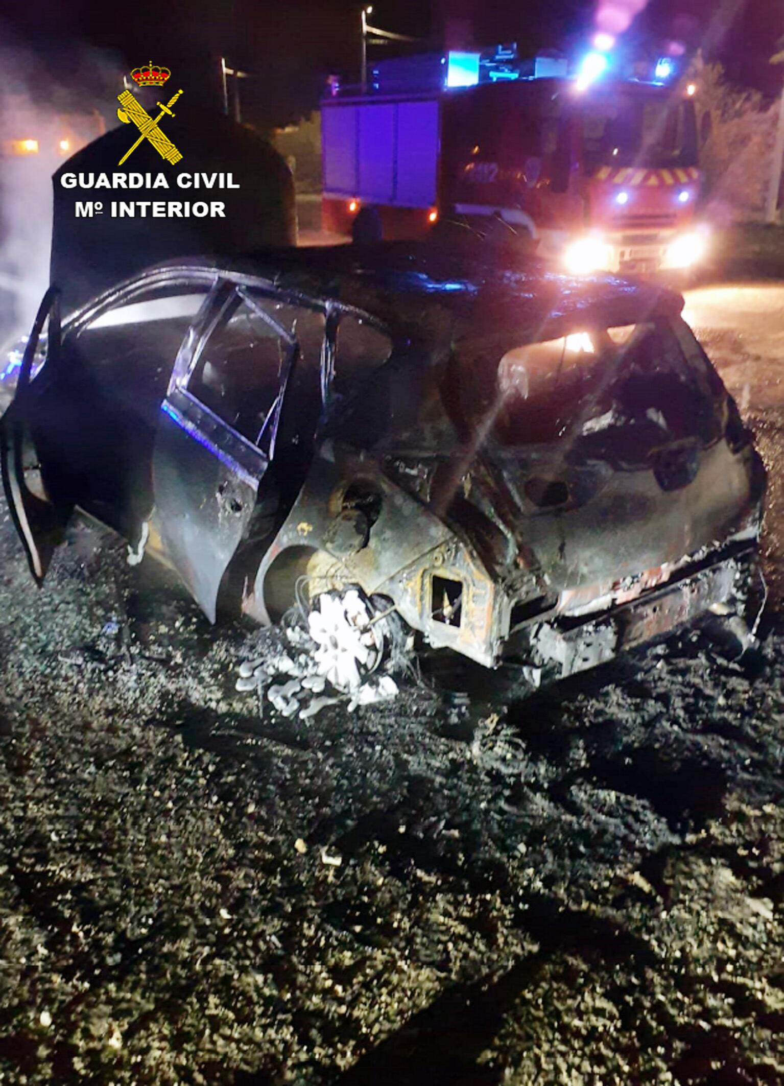 Guardia Burnt Stolen Car