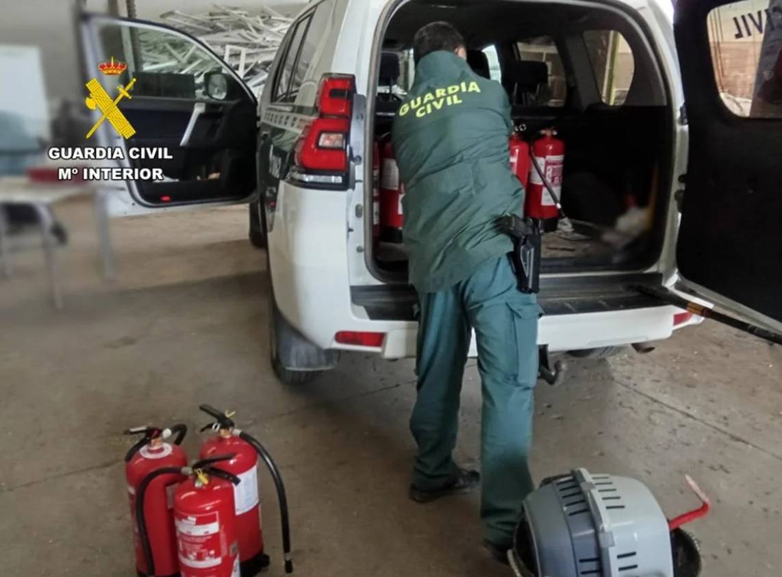 Guardia Civil Stolen Fire Extinqishers