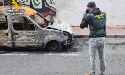 Guardia Civil car fire Torrevieja