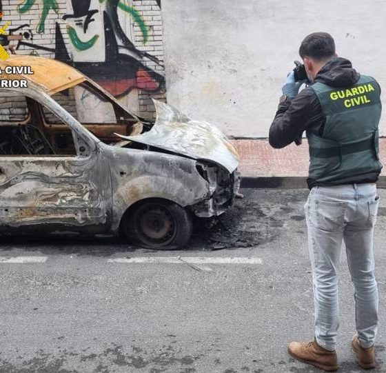 Guardia Civil car fire Torrevieja
