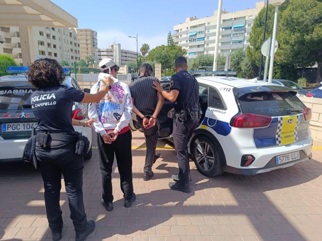 Three men arrested for stealing two mobiles and a gold chain from bathers at Muchavista beach
