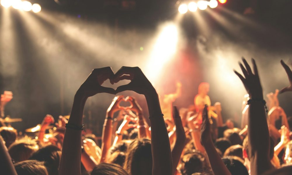 person performing heart hand gesture