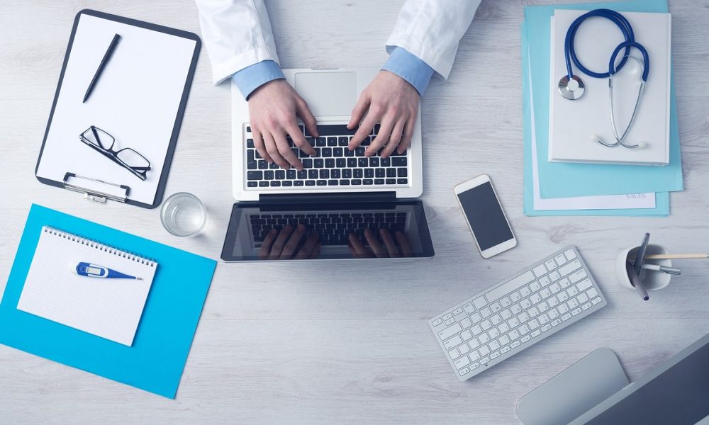 computer, business, typing, keyboard, laptop, doctor, medical care, desk, doctor, doctor, doctor, doctor, doctor