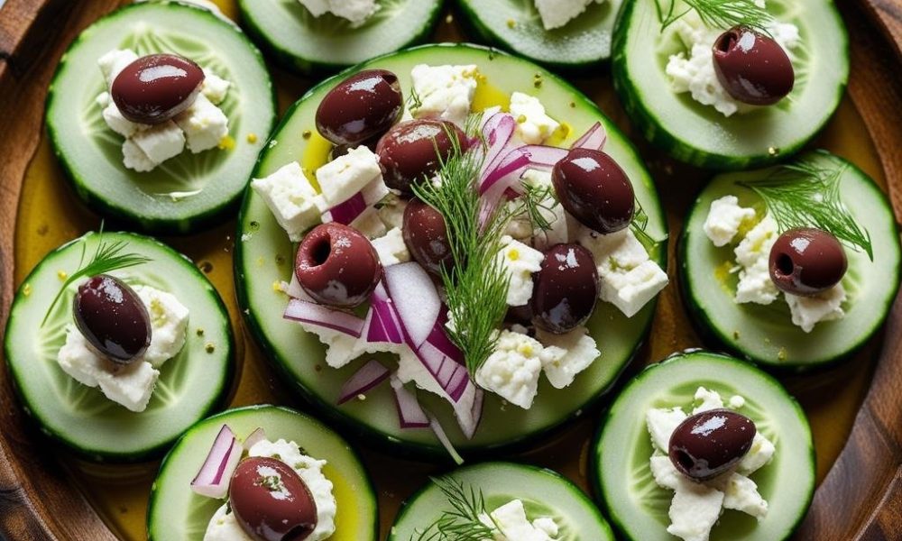 Mediterranean Cucumber & Feta Bites