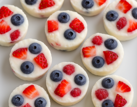 Yoghurt Berry Frozen Bites. Perfect summer treats.