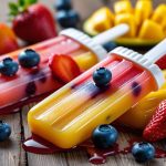 Homemade fruit ice lollies for the beach