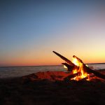 bonfire on beach