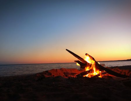 bonfire on beach