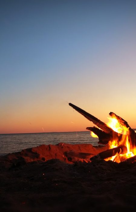 bonfire on beach