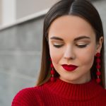 woman looking down