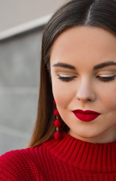 woman looking down