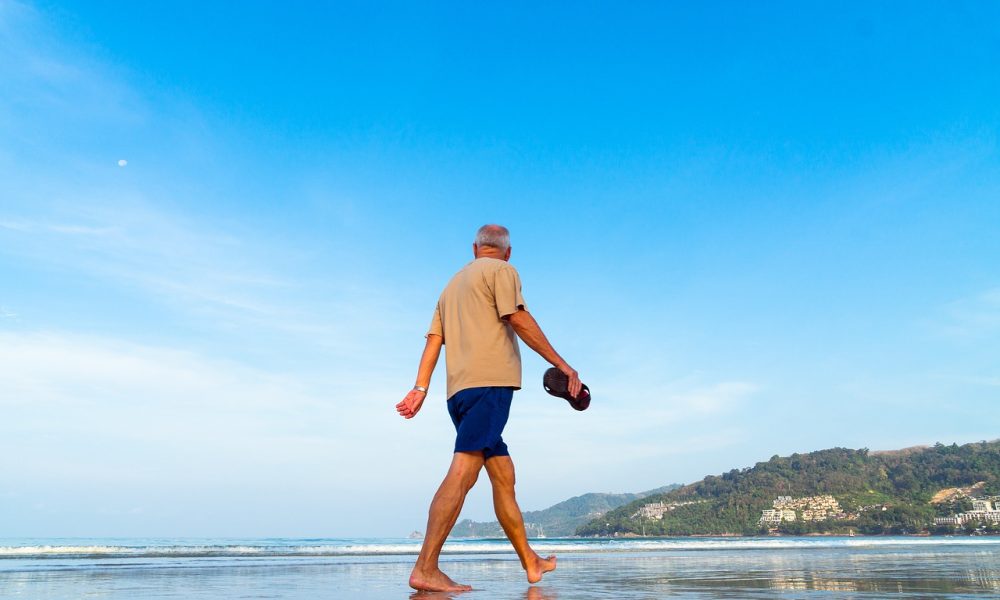 beach, senior, man, male, walking, retired, sea, shore, mature, ocean, active, seaside, sand, leisure, blue sky, vacation, lifestyle, activity, coast, shoes, barefoot, exercise, morning, sky, blue, mountain, outdoor, nature, water, legs, senior citizen, enjoying, sun, summer, stroll, travel, holiday, person, pension, moon, dream, life, live, blue exercise, blue sun, blue moon, blue mountain, blue life, blue summer, blue walking, blue dream, blue shoes, night sky, blue sand, blue morning