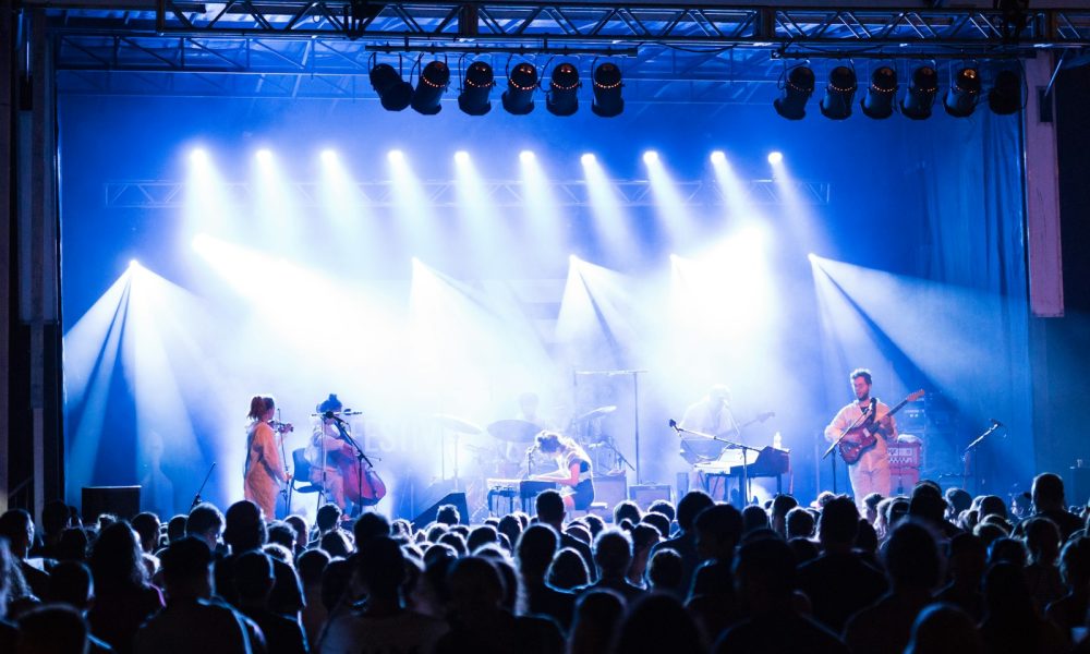 band playing on stage