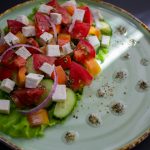 a plate of salad
