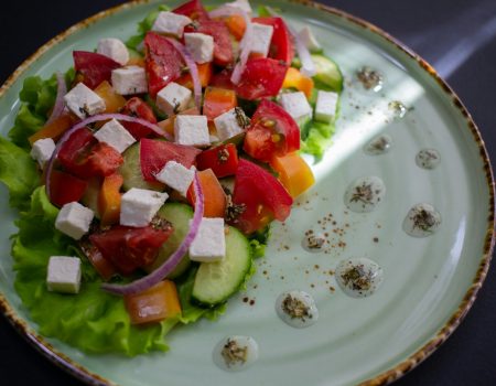 a plate of salad