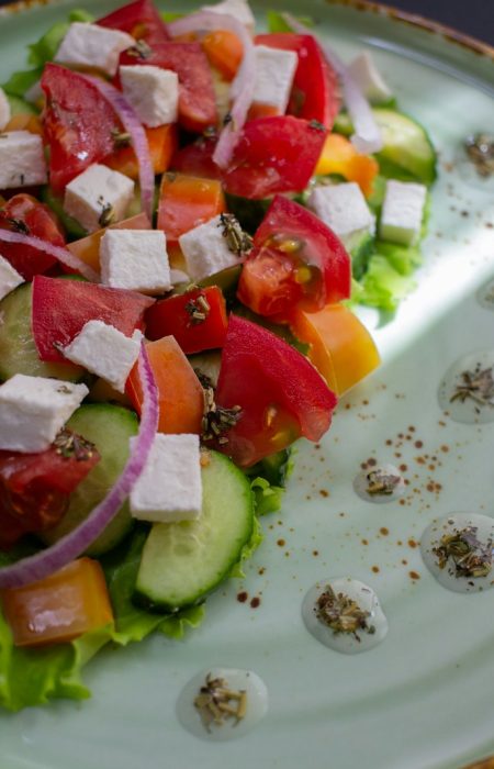 a plate of salad