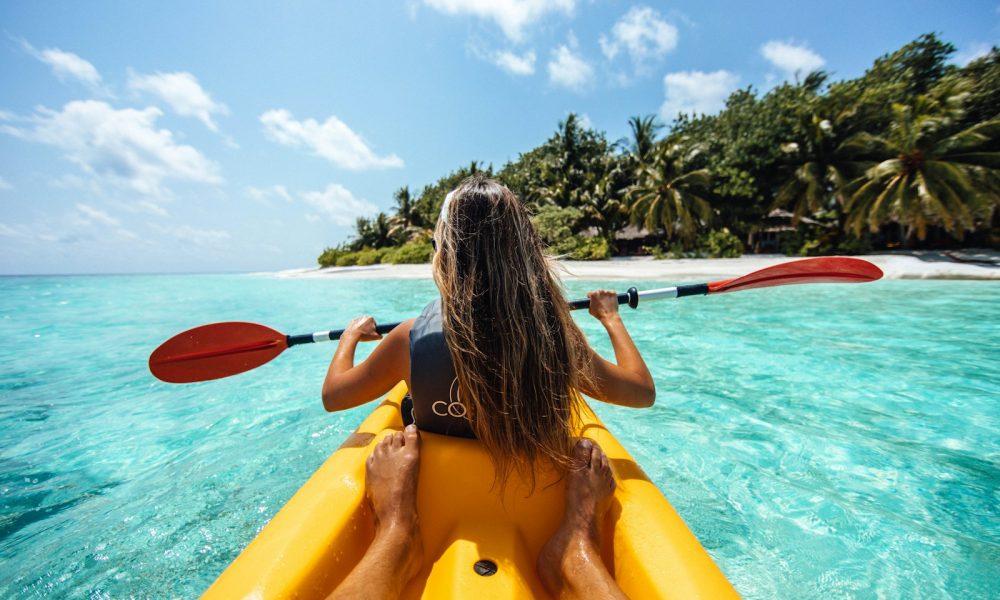 woman on kayak
