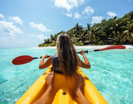 woman on kayak
