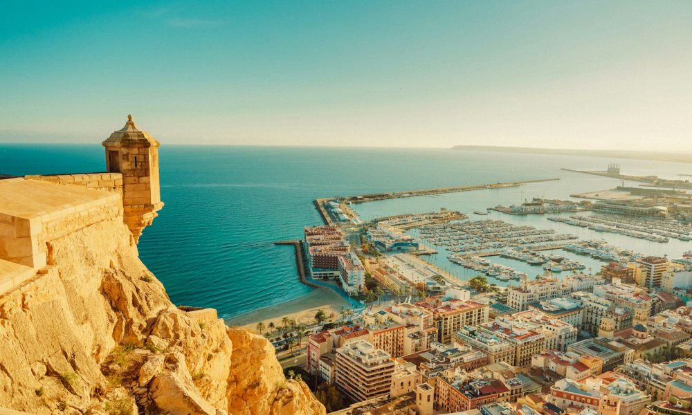 a view of a city from a high point of view