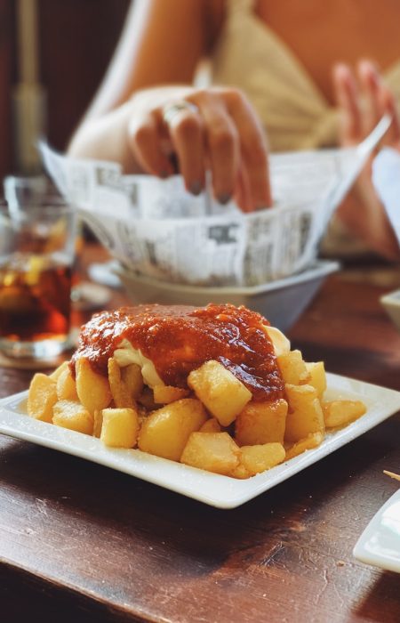fried food with sauce