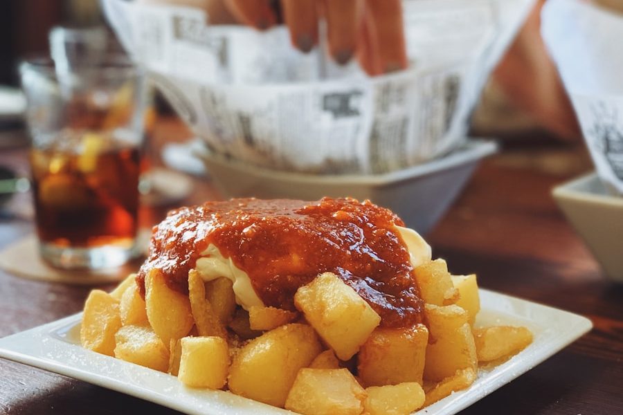 fried food with sauce