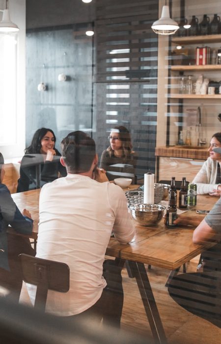 people sitting on chair