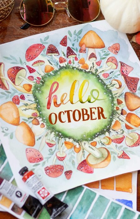 yellow round fruit on white and red floral table cloth