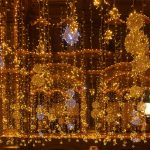 a building that has a lot of lights on it