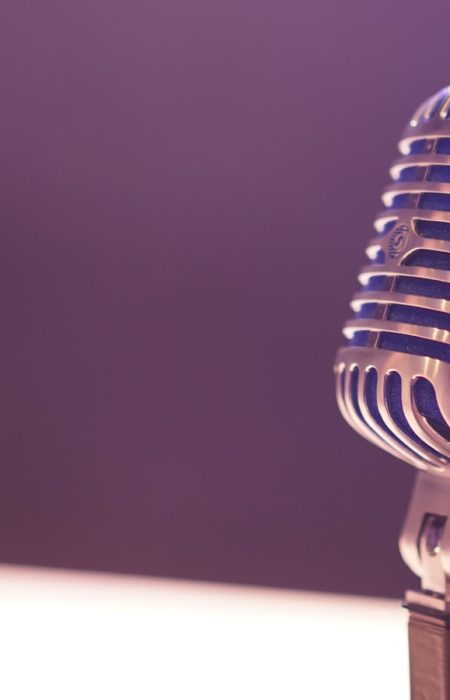 condenser microphone with black background