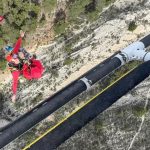 Alicante Fire Brigade Helicopter rescue ankle