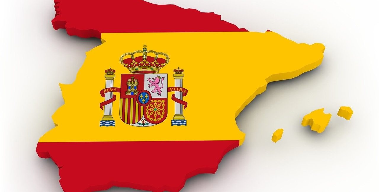 Spain flag map