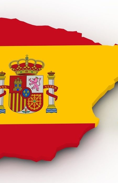 Spain flag map